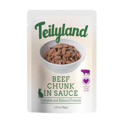 Teilyland Cat Beef - влажный корм для кошек кусочки с говядиной в соусе (арт. 100133)
