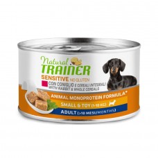 Trainer Natural Sensitive No Gluten Adult Mini Rabbit - влажный корм для собак мелких пород c кроликом, 150 г, (арт. 4911)