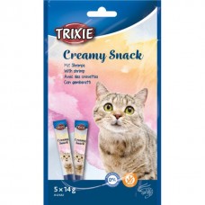 Trixie Creamy Snacks Tuna Shrimps Лакомство для кошек, тунец с креветками, 14г*5шт