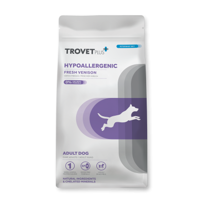 Trovet Plus Dog Hypoallergenic Venison - гипоаллергенный корм для взрослых собак, оленина