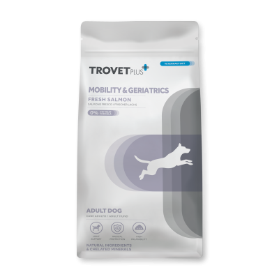 Trovet Plus Dog Mobility Geriatrics Salmon - диетический корм для собак для поддержания функции суставов при остеоартрите, лосось