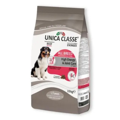 Unica Classe Dog Adult All Breed High Energy - сухой корм для взрослых активных собак всех пород для ухода за суставами, говядина