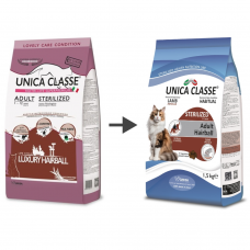Unica Classe Adult Sterilized Luxury Hairball сухой корм для взрослых стерилизованных кошек, ягненок