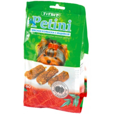 TitBit Колбаски Petini с индейкой, 60 г.  (арт. 002629)