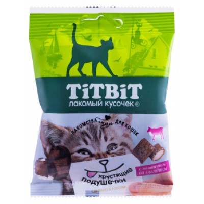 TitBit Подушечки с паштетом из говядины для кошек, 30 г. (арт. 013915)