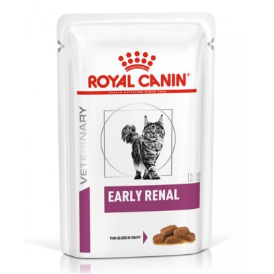Royal Canin EARLY RENAL - диетический корм при ранней стадии почечной недостаточности, кусочки в соусе, 85г