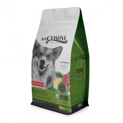 ZooCharm Adult Dog - сухой корм для собак, с умеренной активностью птица, оленина и рис
