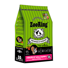 ZooRing Cat Sterilized Turkey&Lingonberry - сухой корм для стерилизованных кошек и кастрированных котов, с индейкой и брусникой (арт. 100243)